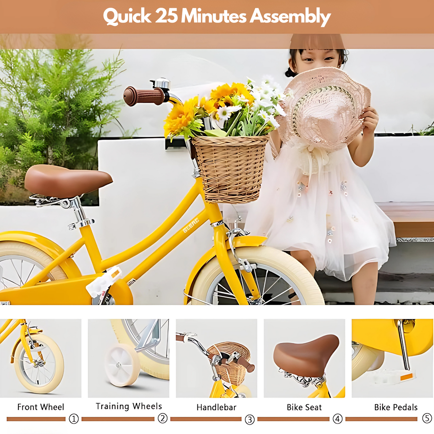 Retro Glerc Bicycle (Yellow)