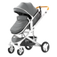 Classic 3-in-1 Stroller (Grey/White)
