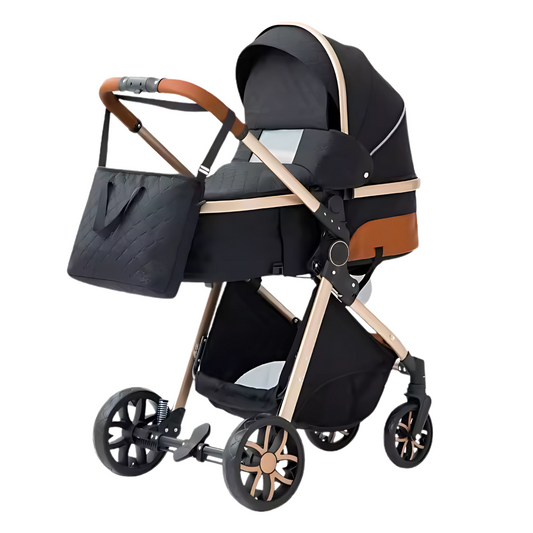 Elegant 3-in-1 Stroller (Black)