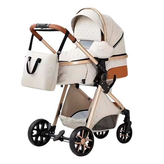 Elegant 3-in-1 Stroller (White)