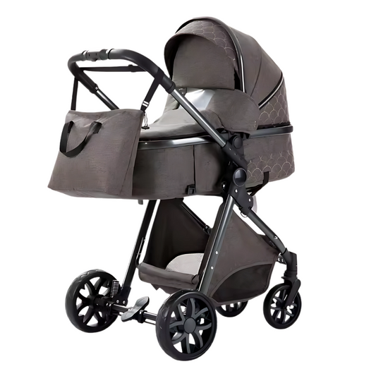 Elegant 3-in-1 Stroller (Brown)