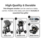 Elegant 3-in-1 Stroller (Brown)
