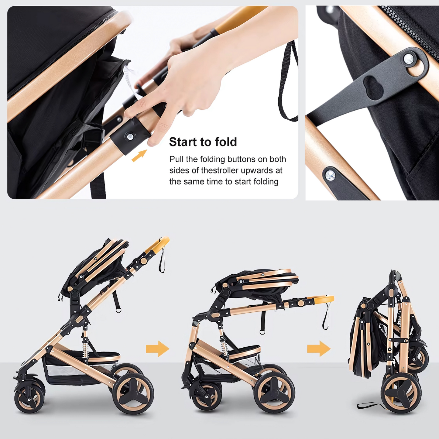 Classic 3-in-1 Stroller (Grey/White)